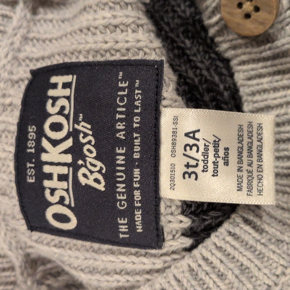 OshKosh Sweater Toddler Size 3T - Picture 3 of 6